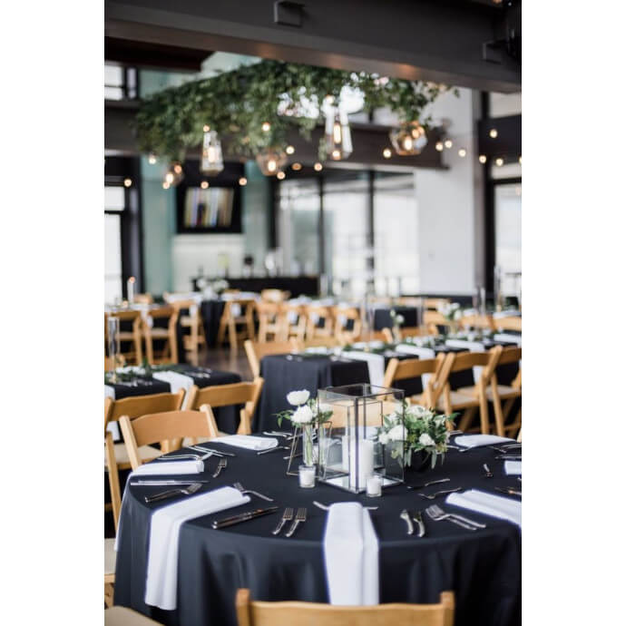 Obrus plamoodporny okrągły Restly czarny D320 4