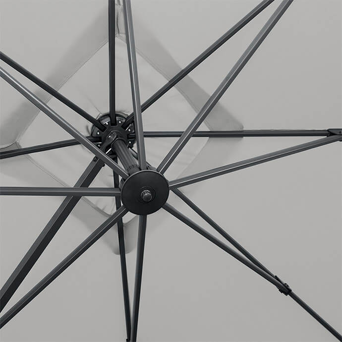 Parasol ogrodowy z podstawą (pokrowiec w zestawie) Lounge Light Grey 16