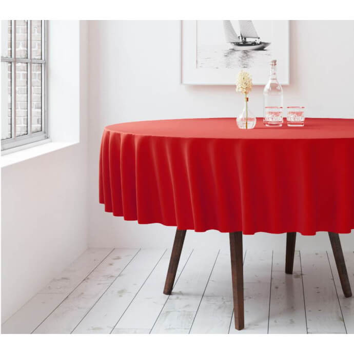 Obrus okrągły Restly czerwony D150 1