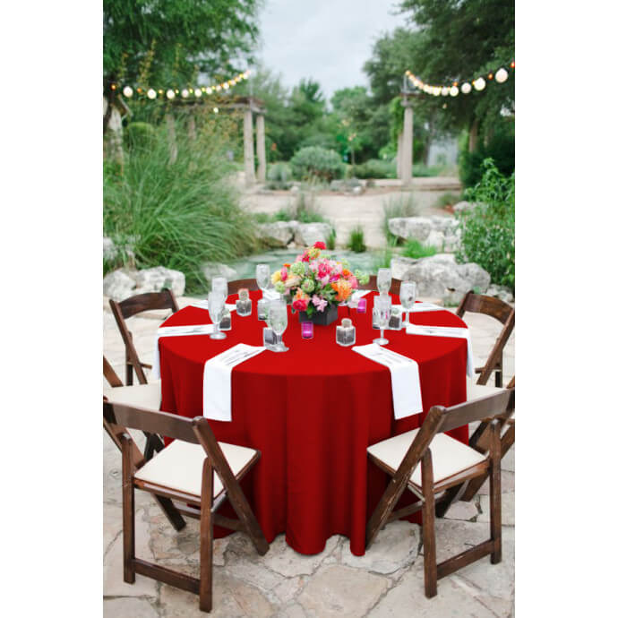 Obrus okrągły Restly czerwony D150 2