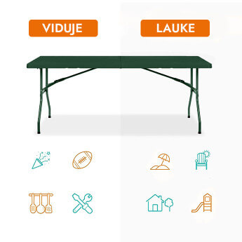 Stół cateringowy składany 180 cm. zielony 5