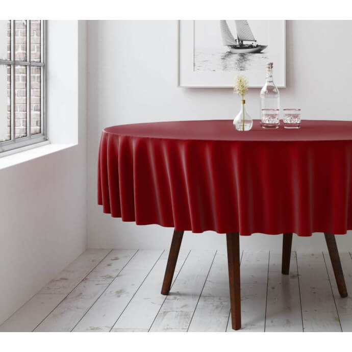 Obrus okrągły Restly bordowy D150 1