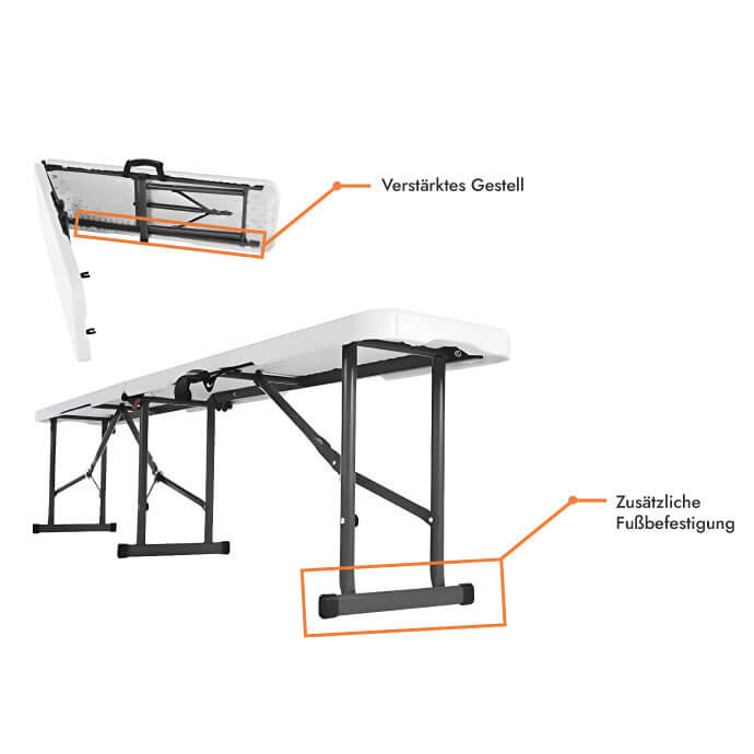 Ławka cateringowa składana 180 cm 4