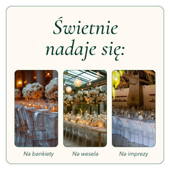 Krzesło bankietowe - weselne transparentne Queen (ghost) 5