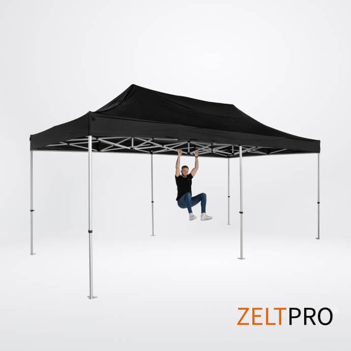 Namiot handlowy - ekspresowy, aluminiowy, 3x6 czarny Zeltpro TITAN 5