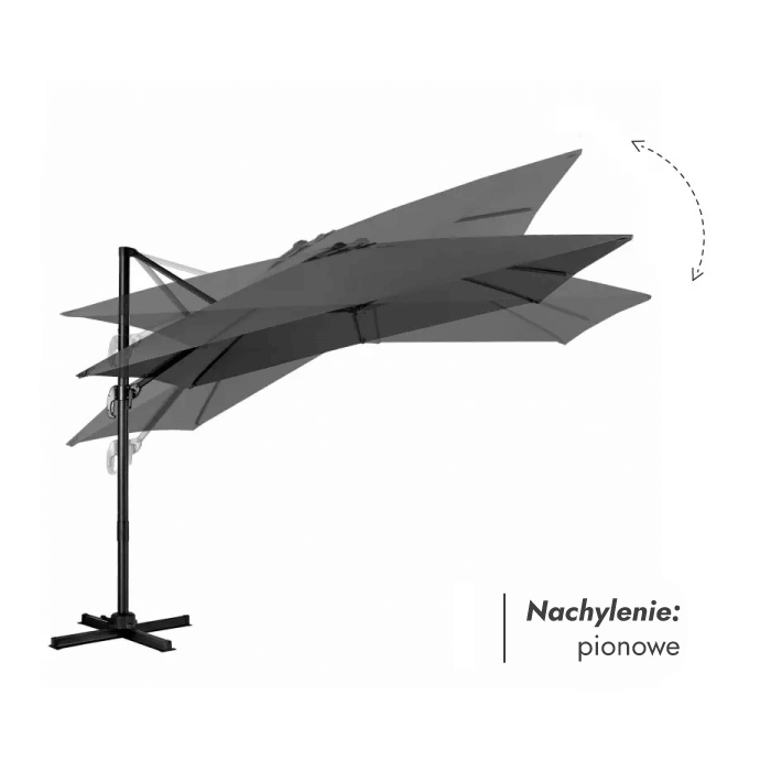 Parasol ogrodowy z podstawą Comfort Antracytowy 2