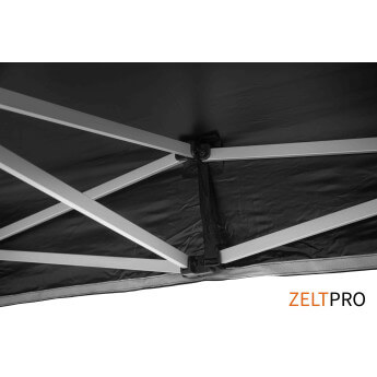 Namiot handlowy - ekspresowy, aluminiowy, 3x6 czarny Zeltpro TITAN 18