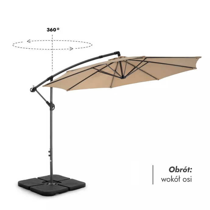 Parasol ogrodowy Select Taupe 3