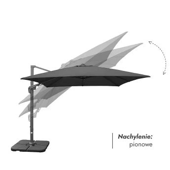 Parasol ogrodowy (pokrowiec w zestawie) Maestro Antracytowy 3