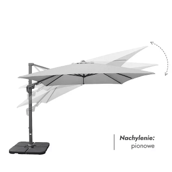 Parasol ogrodowy z podstawą Solid (pokrowiec w zestawie) Maestro Light Grey 2