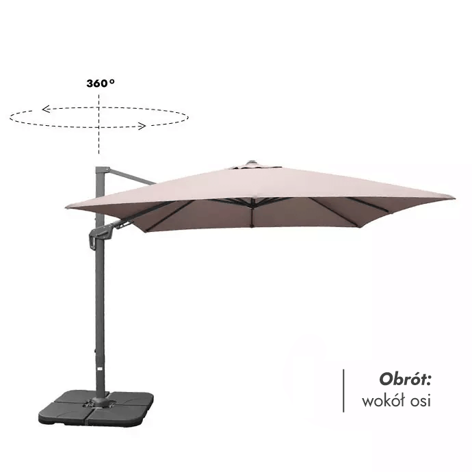 Parasol ogrodowy (pokrowiec w zestawie) Maestro Taupe 6