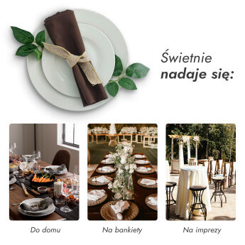 Serwetki materiałowe brązowe 40x40 (10 szt.) 4
