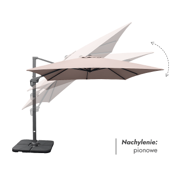 Parasol ogrodowy (pokrowiec w zestawie) Lounge Taupe 2