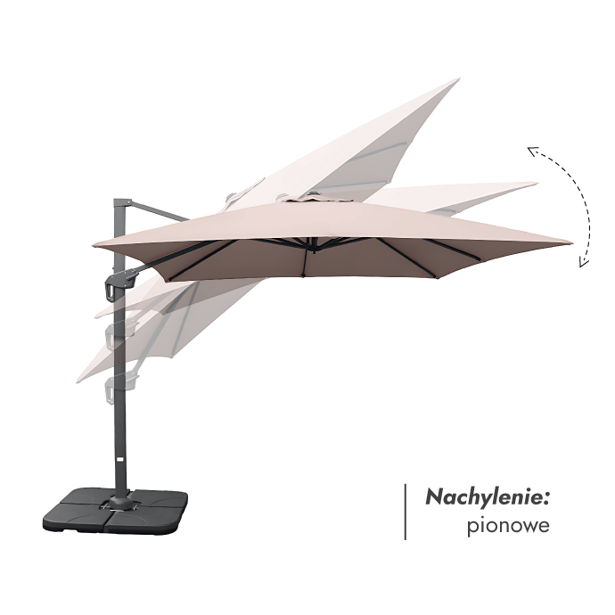 Parasol ogrodowy (pokrowiec w zestawie) Lounge Taupe 2