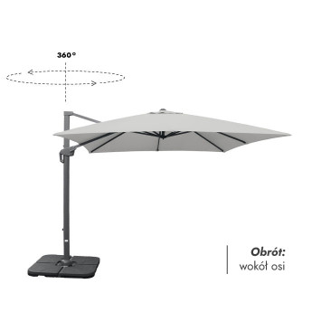 Parasol ogrodowy (pokrowiec w zestawie) Lounge Light Grey 3