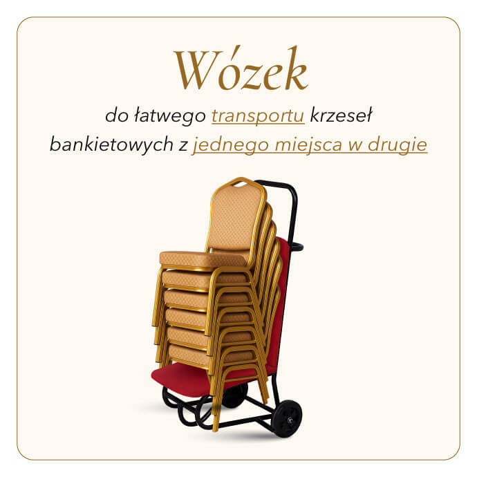 Wózek metalowy do krzeseł bankietowych 3