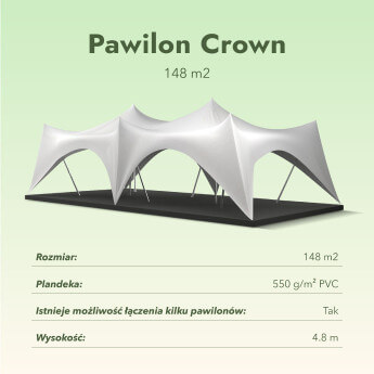 Pawilon strech Crown 148 m2 8