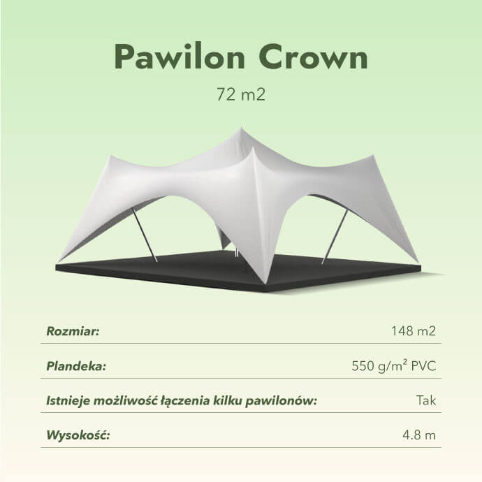Pawilon strech Crown 72 m2 9