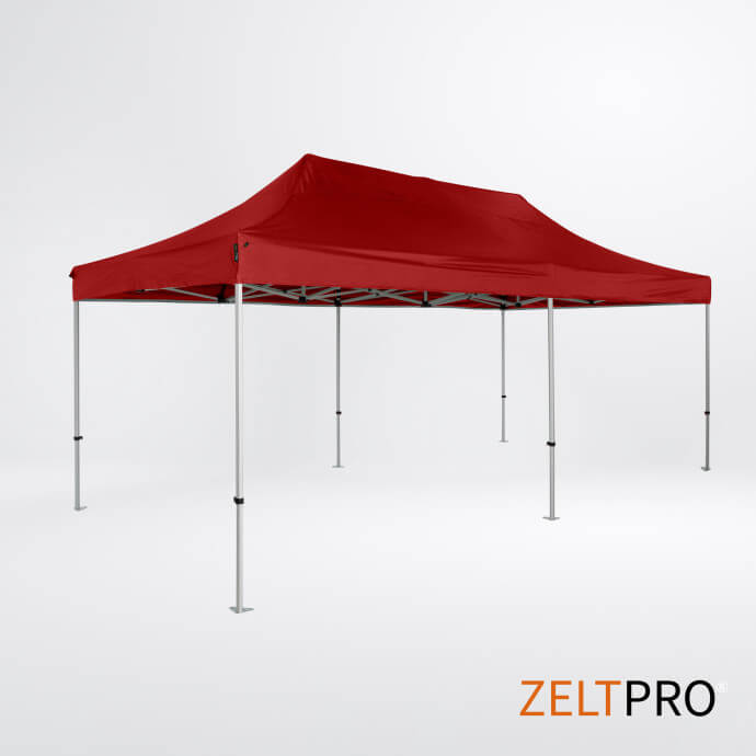 Namiot handlowy - ekspresowy, aluminiowy, 3x6 czerwony Zeltpro TITAN 2