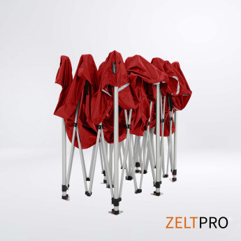 Namiot handlowy - ekspresowy, aluminiowy, 3x6 czerwony Zeltpro TITAN 7