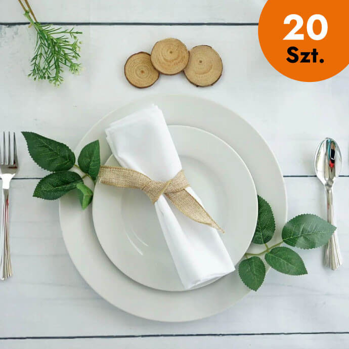 Serwetki materiałowe białe 40x40 (20 szt.) 1