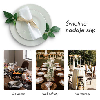 Serwetki materiałowe białe 40x40 (150 szt.) 5