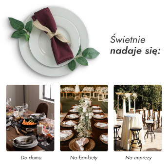 Serwetki materiałowe bordowe 40x40 (50 szt.) 5