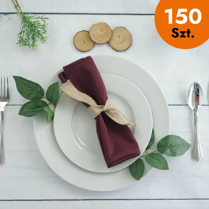Serwetki materiałowe bordowe 40x40 (150 szt.) 1