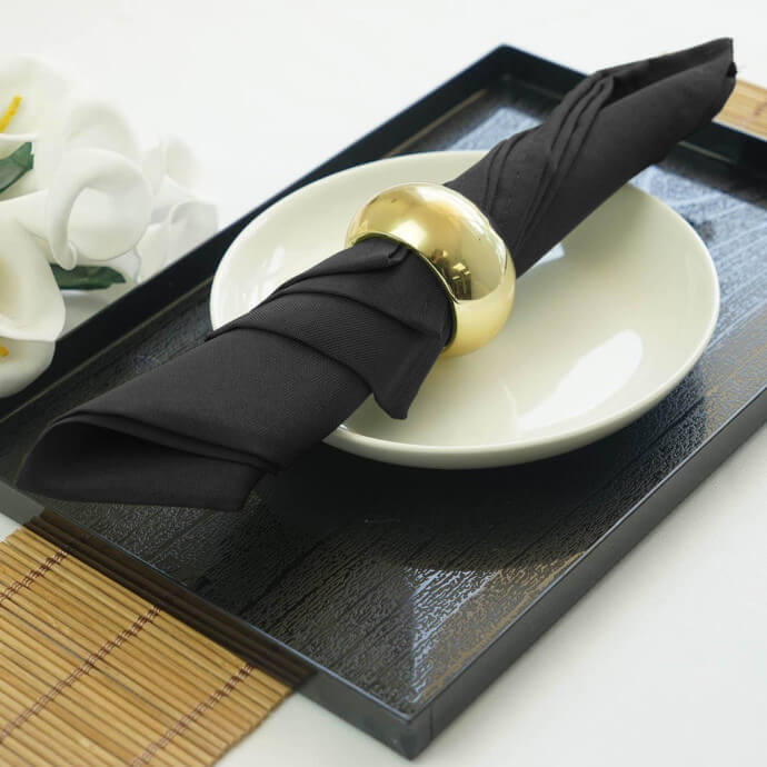 Serwetki materiałowe czarne 40x40 (50 szt.) 3