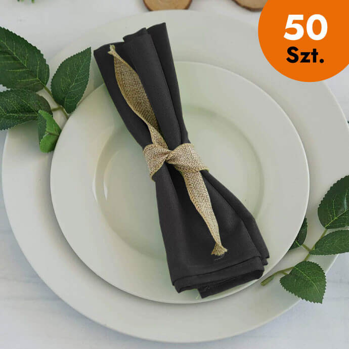 Serwetki materiałowe czarne 40x40 (50 szt.) 1