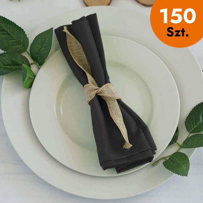 Serwetki materiałowe czarne 40x40 (150 szt.) 1