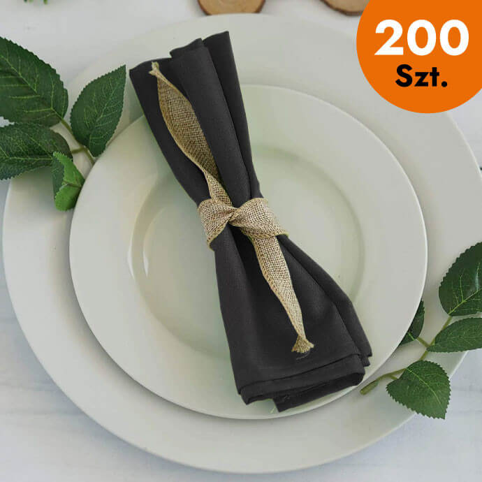 Serwetki materiałowe czarne 40x40 (200 szt.) 1