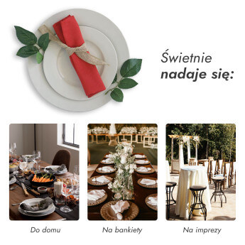 Serwetki materiałowe czerwone 40x40 (50 szt.) 5