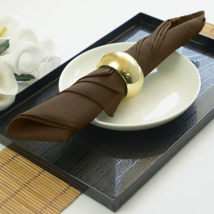 Serwetki materiałowe brązowe 40x40 (50 szt.) 3