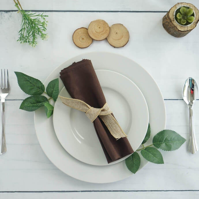 Serwetki materiałowe brązowe 40x40 (100 szt.) 2