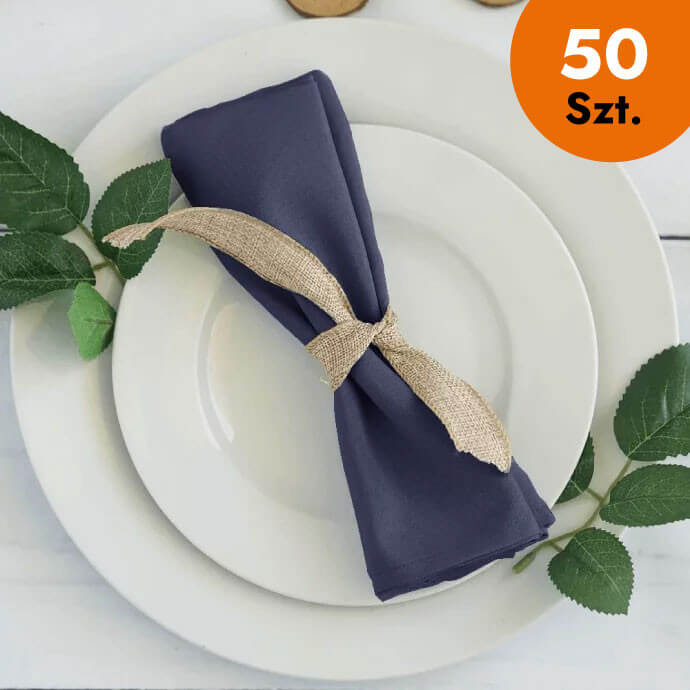 Serwetki materiałowe granatowe 40x40 (50 szt.) 1