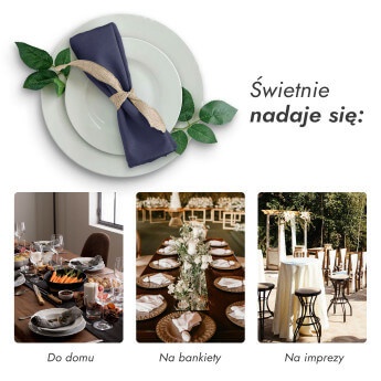 Serwetki materiałowe granatowe 40x40 (100 szt.) 5