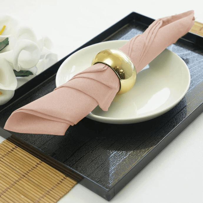 Serwetki materiałowe jasnoróżowe 40x40 (20 szt.) 3