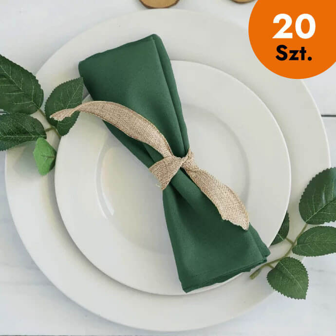 Serwetki materiałowe ciemnozielone 40x40 (20 szt.) 1