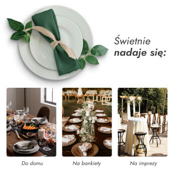 Serwetki materiałowe ciemnozielone 40x40 (150 szt.) 5