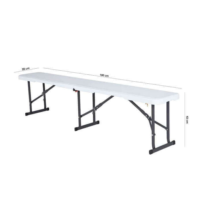 Ławka cateringowa składana 180 cm (10 szt.) 3