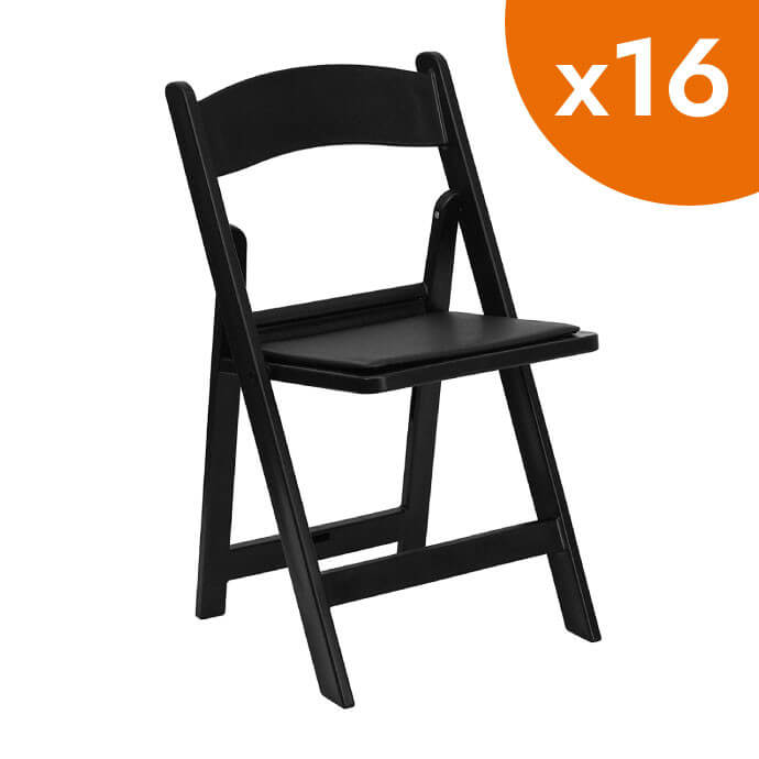 Krzesło składane Gladiator czarne (16 szt.) 1