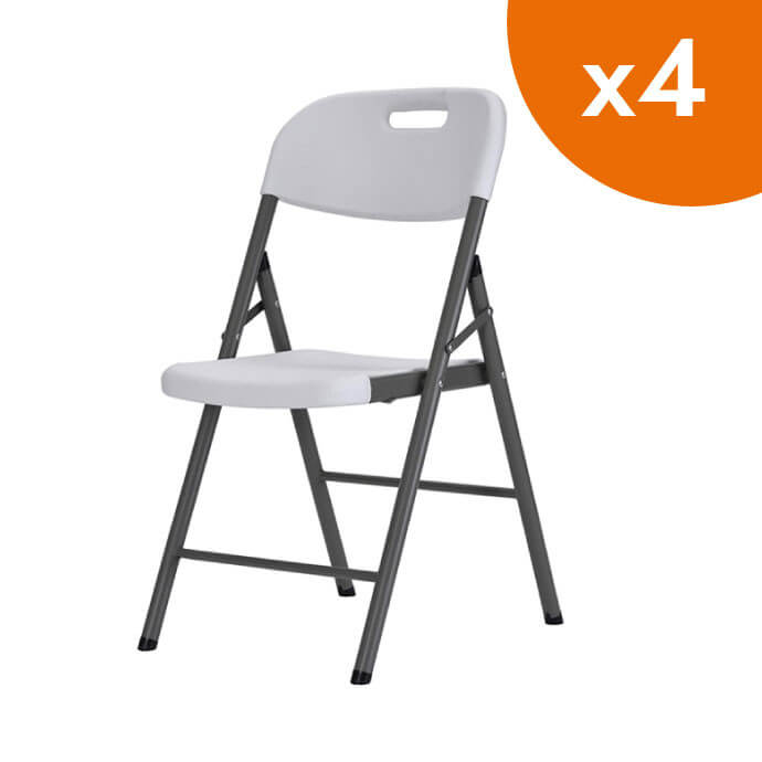 Krzesło składane cateringowe Premium białe (4 szt.) 1