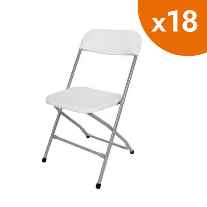 Krzesło składane Europa białe (18 szt.) 1