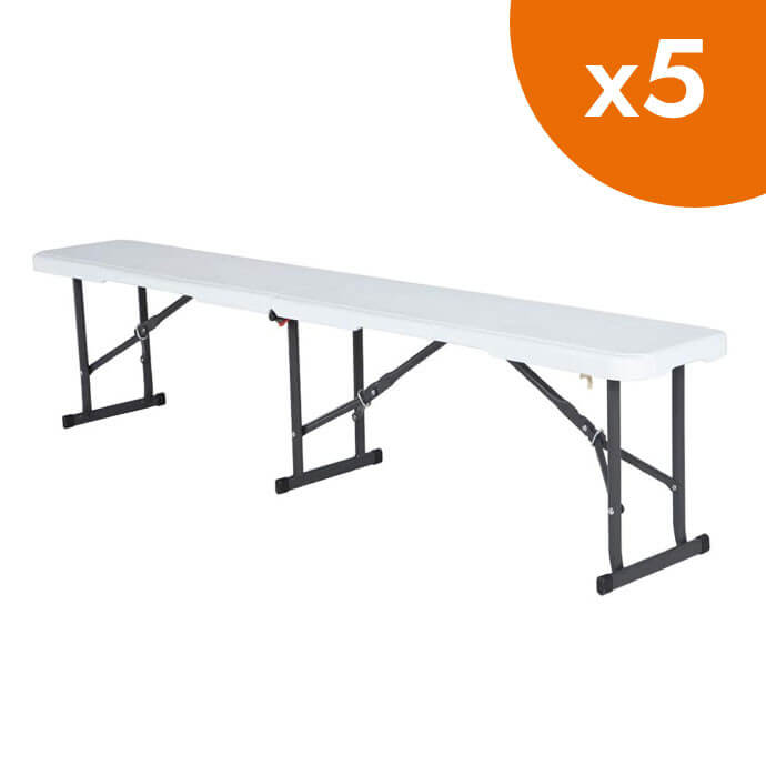 Ławka cateringowa składana 180 cm (5 szt.) 1