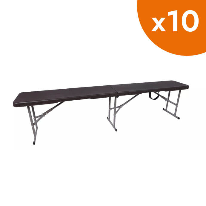 Ławka cateringowa składana 180 czarna (10 szt.) 1