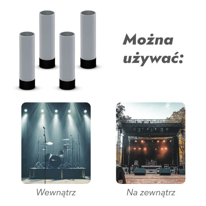 Nogi do podestów 20 cm zestaw (4 szt.) 2