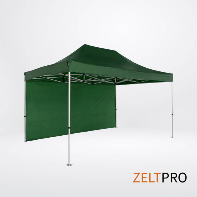 Namiot handlowy - ekspresowy, aluminiowy, 3x4,5 zielony Zeltpro TITAN 3