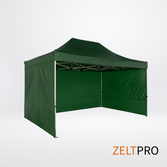 Namiot handlowy - ekspresowy, aluminiowy, 3x4,5 zielony Zeltpro TITAN 4
