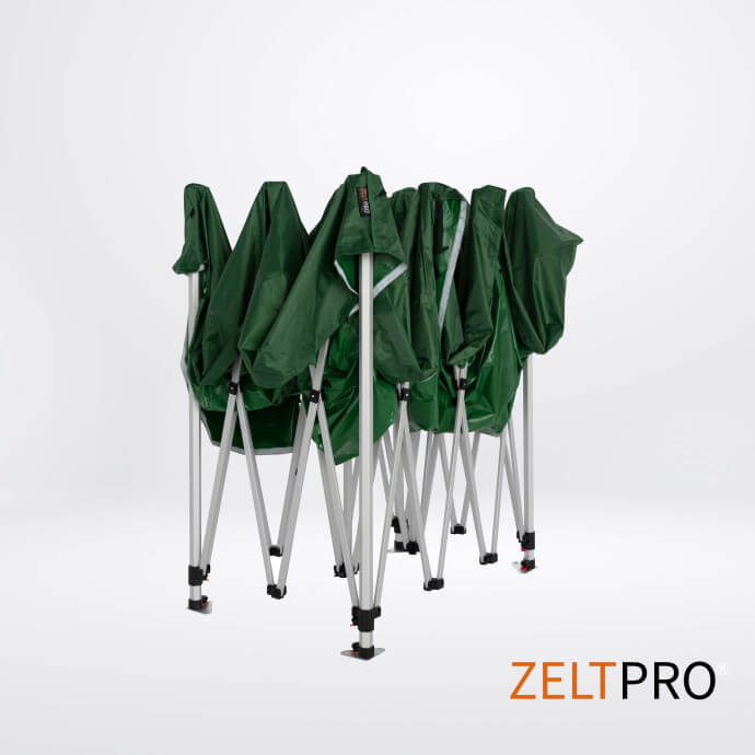 Namiot handlowy - ekspresowy, aluminiowy, 3x4,5 zielony Zeltpro TITAN 5
